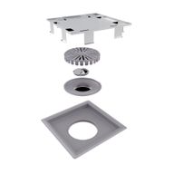 Ralo Quadrata Selmetal Base PVC 10x10 Tampa Oculta