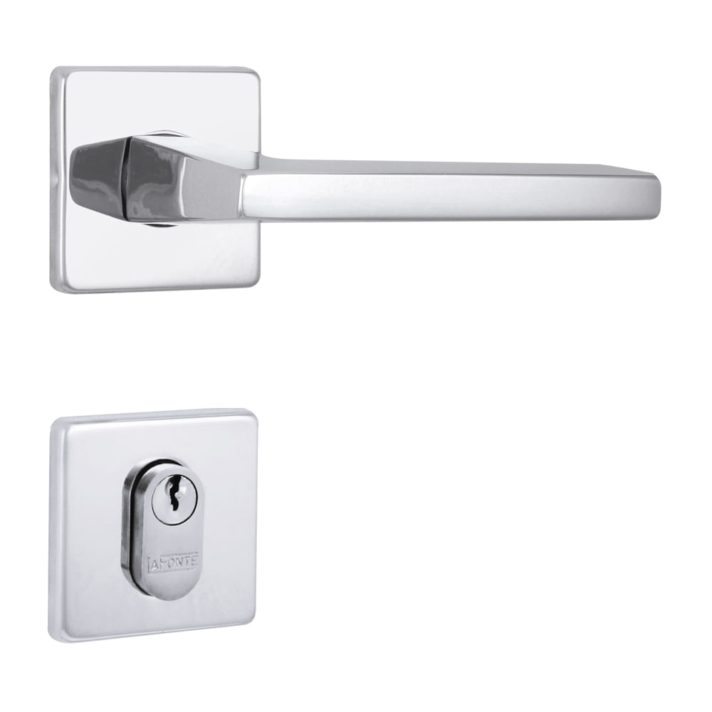 Conjunto de fechadura La Fonte 452 Zamac ST2-Evo 55 Roseta 313