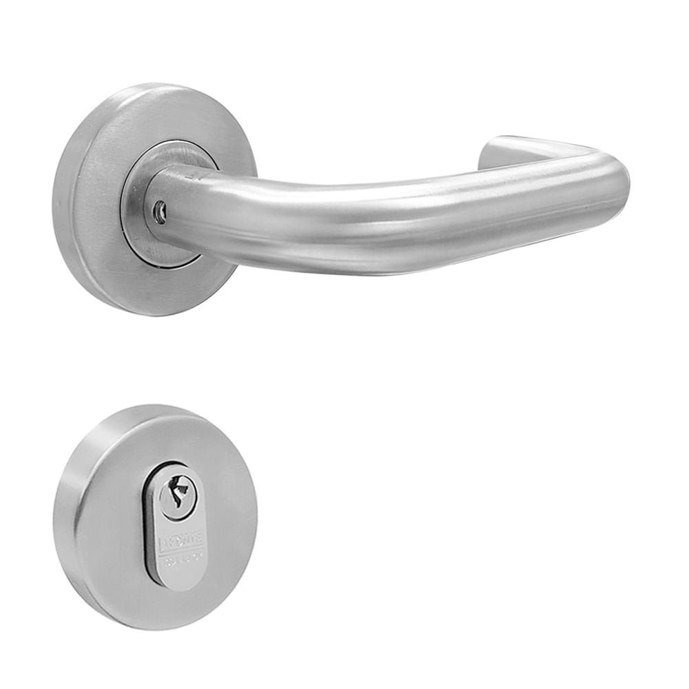 Conjunto de fechadura La Fonte 517 Inox ST2-Evo 55 Roseta 357