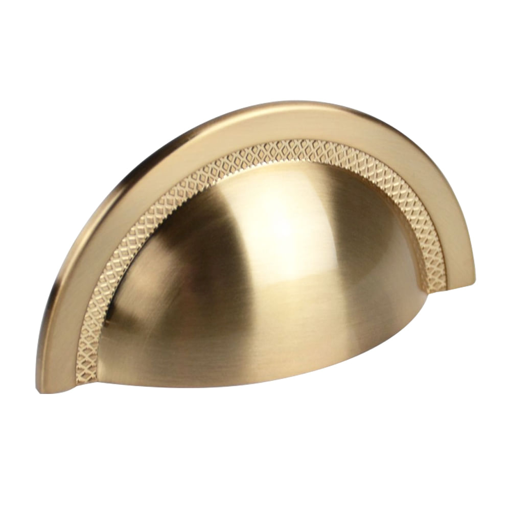 Puxador Zen Shell ZP4319 48mm Gold Escovado - Metalferco