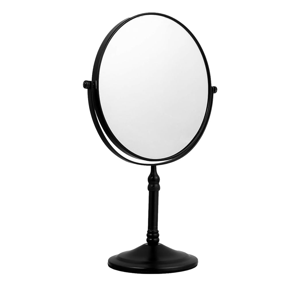 Espelho de Mesa Redondo E6560 Italy Line Preto 5x